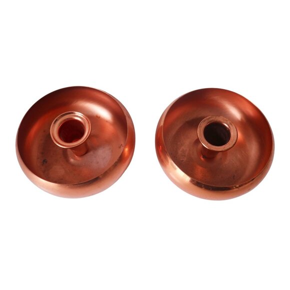 2 Vintage Copper Candlestick Holder Coppercraft Guild Candleholder Candlesticks - Picture 4 of 5